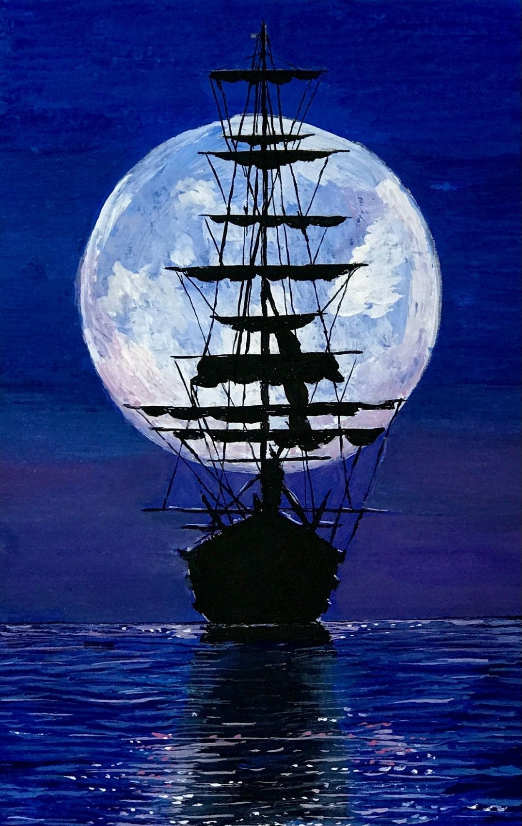Ship in Moonlight