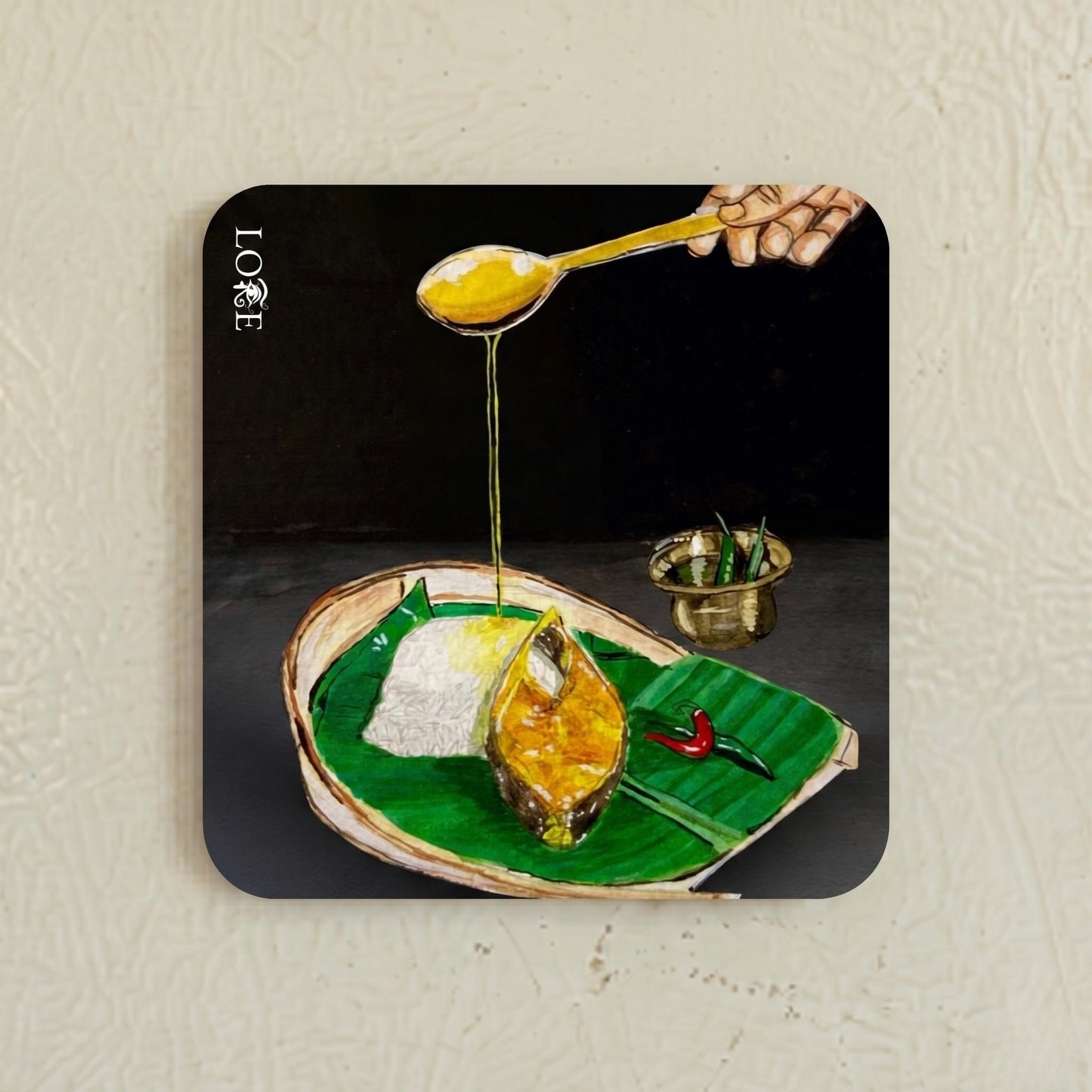 Maach Bhaat Fridge Magnet