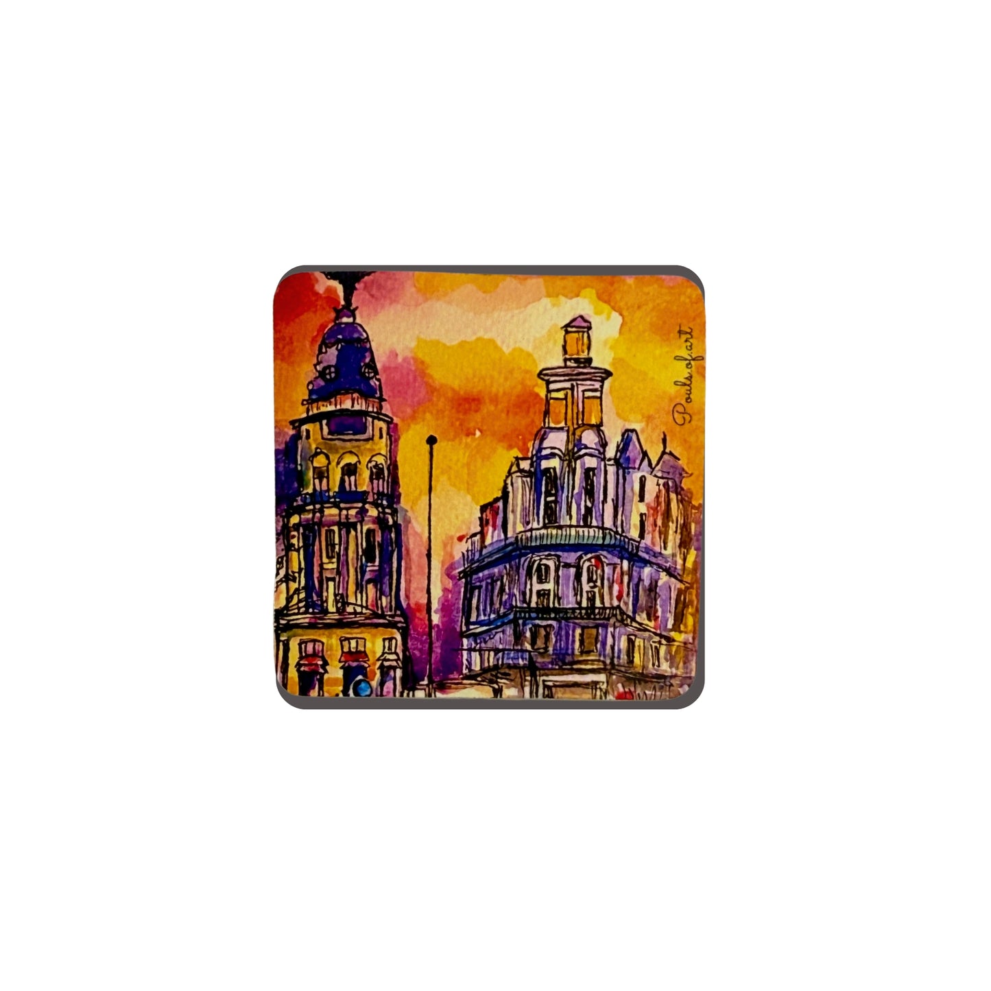 Cityscape Fridge Magnet