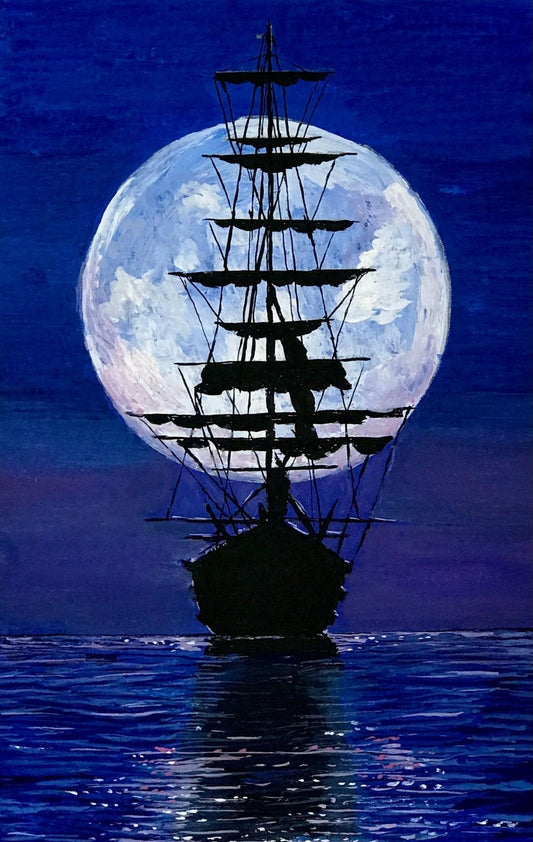 Ship in Moonlight
