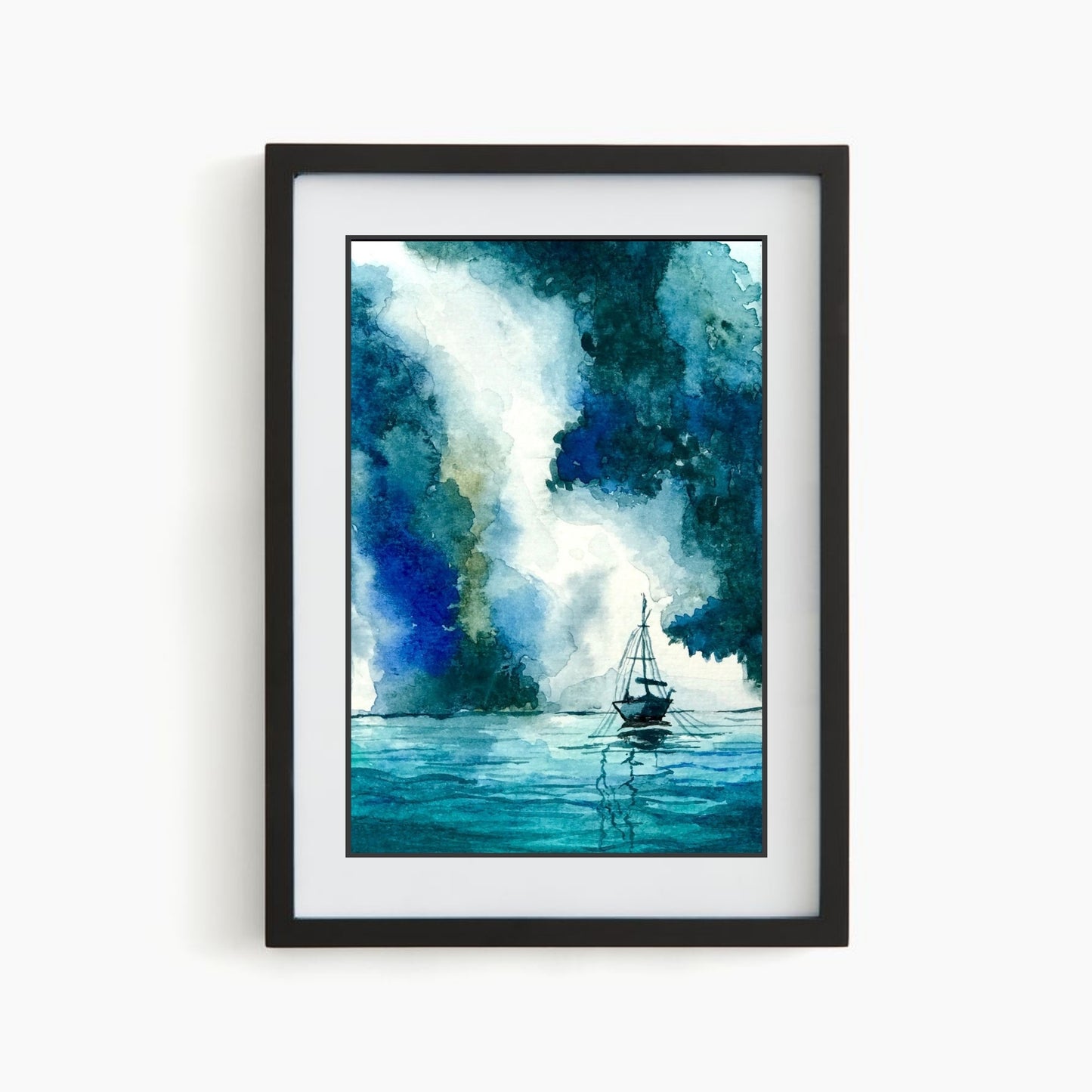 Ship in Storm Print