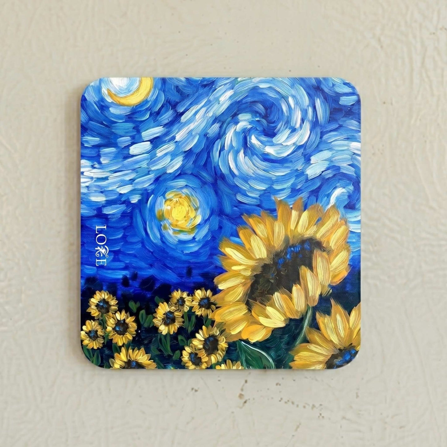 Starry Sunflower Fridge Magnets